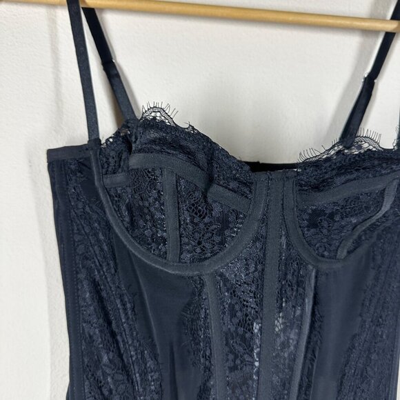 Commense Lace Mesh Bustier Top Womens Size S Fairy Grunge Goth Festival Concert - Picture 5 of 11